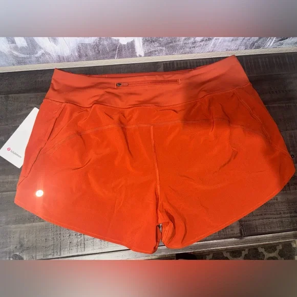 Lululemon Speed Up Mid Rise shorts with a 4-inch in Autumn Rust SZ XL - Picture 4 of 8